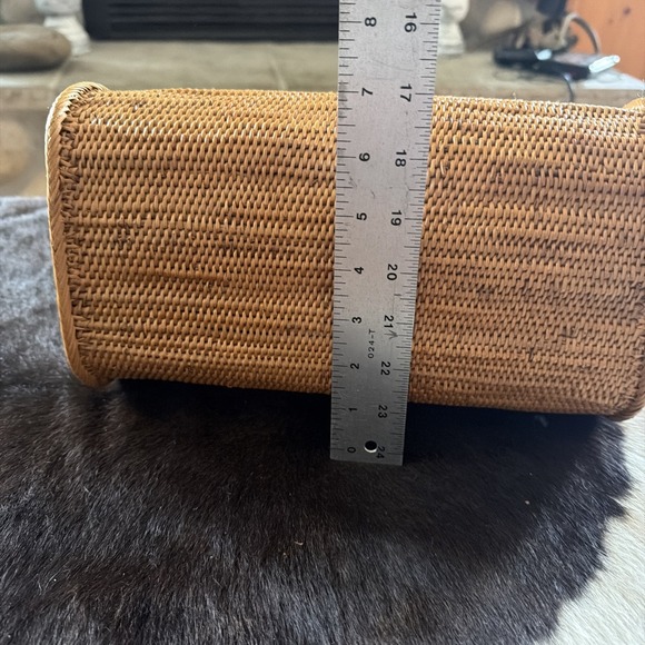 Rattan Bag Hand Woven In Kauai Hawaii Vintage New Never Used Made In Hawaii - Picture 9 of 12